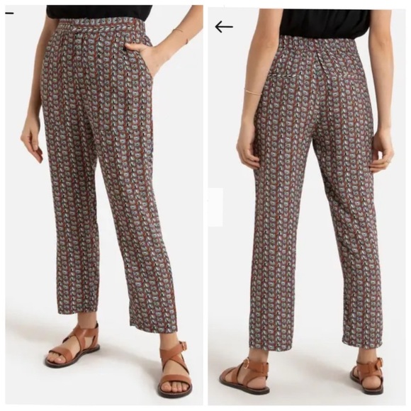 Anthropologie Pants - SEE U SOON Loose Fit Pleated Trousers Graphic Pattern New
Anthropologie Size 4